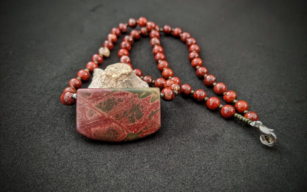 Jasper Beaded Pendant