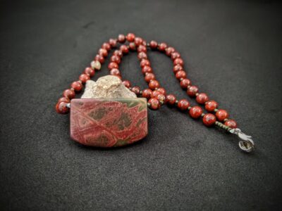 Jasper Beaded Pendant